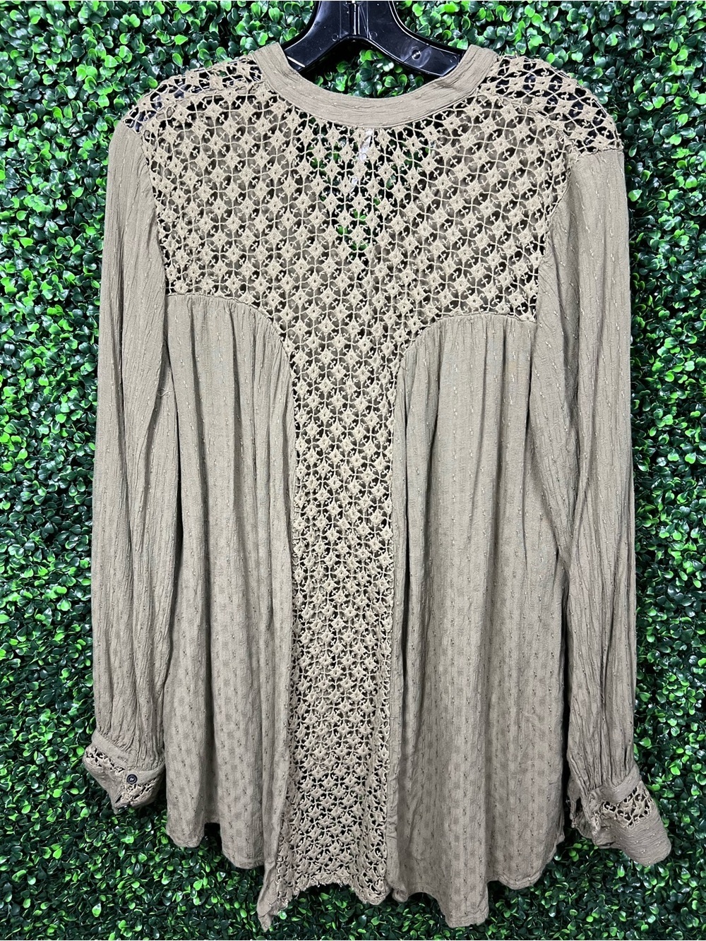 FREE PEOPLE | The Best Crochet Button Down Blouse - Picture 9 of 9